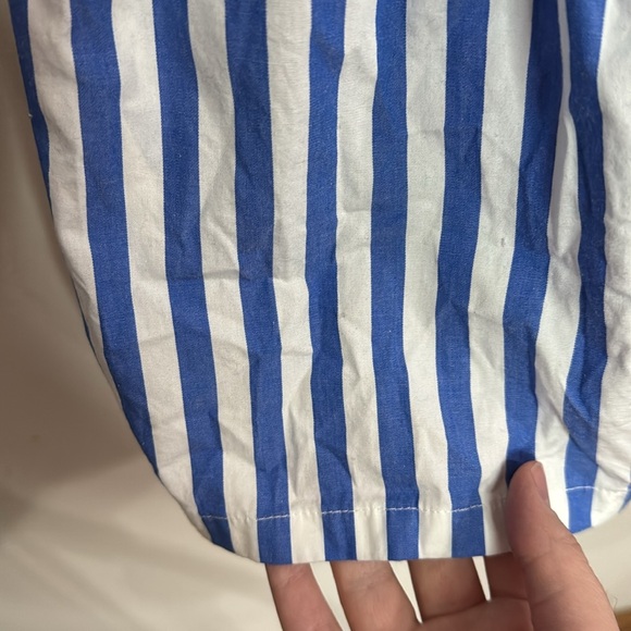 J Crew Factory Striped sleeveless tiered mini dress in cotton poplin size 6 - Picture 9 of 12